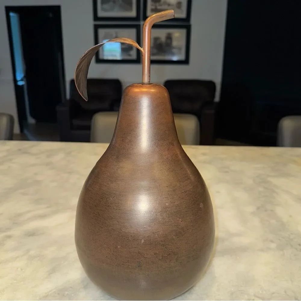 Large Decorative Bronze Colored Pear - Picture 8 of 8